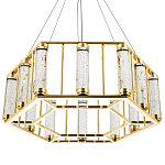 Люстра в форме шестиугольника с хрустальным декором Agace Crystal Chandelier варинант исполнения - 1 | Loft Concept в Самаре