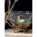 Чаша квадратная из прозрачного стекла с фигурками разноцветных птиц Eden Garden варинант исполнения - 3 | Loft Concept в Самаре