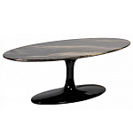 Стол журнальный овальный с столешницей из искусственного мрамора Alonso Gloss варинант исполнения - 2 | Loft Concept в Самаре