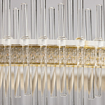 Люстра круглая с прозрачными стеклянными трубками 51 см Nembus варинант исполнения - 9 | Loft Concept в Самаре