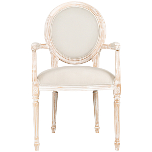 Стул с подлокотниками из массива бука бежевый Solid Luxury