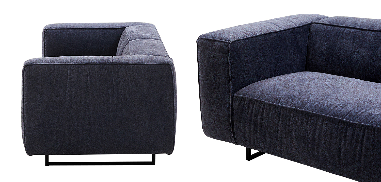 Диван Bastien Soft Dark Blue Sofa Диван Bastien Soft Dark Blue Sofa - Loft-Concept в Самаре