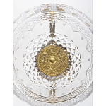 Чаша из рельефного стекла прозрачного цвета на бронзовой подставке Eden Garden варинант исполнения - 4 | Loft Concept в Самаре