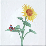 Плитка с узором Подсолнух варинант исполнения - 2 | Loft Concept в Самаре