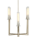 Люстра с 6-ю белыми матовыми плафонами из стекла в форме цилиндра Longitude варинант исполнения - 4 | Loft Concept в Самаре