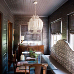 Люстра белая с несколькими ярусами деревянных палочек Bright Wooden Chandelier варинант исполнения - 5 | Loft Concept в Самаре