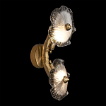 Бра с ветвистыми бронзовыми элементами и стеклянными рифлеными дисками Textured Glass Bra варинант исполнения - 5 | Loft Concept в Самаре