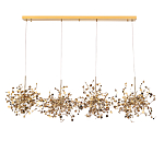 Люстра подвесная из четырех частей с металлическими круглыми элементами Terzani Argent варинант исполнения - 2 | Loft Concept в Самаре