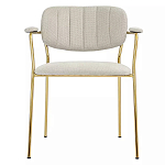 Стул Singer Chair с подлокотниками серый на золотистых ножках варинант исполнения - 1 | Loft Concept в Самаре