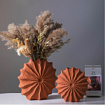 Ваза керамическая в виде круглой терракотовой морской раковины Galapagos варинант исполнения - 2 | Loft Concept в Самаре