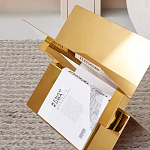 Дизайнерский журнальный стол фигурный золотого цвета Ufuri варинант исполнения - 2 | Loft Concept в Самаре