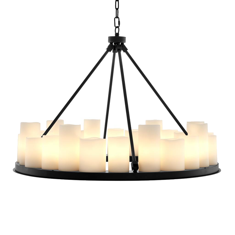 Люстра Chandelier Commodore Сircle Черный Белый Люстра Chandelier Commodore Сircle Черный Белый в Самаре | Loft Concept