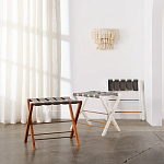 Настенный светильник с подвесками из деревянных бусин молочного цвета Wooden Beads Wall Lamp варинант исполнения - 2 | Loft Concept в Самаре