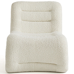 Кресло изогнутое с обивкой из ткани букле Smooth Bend Boucle Chair варинант исполнения - 2 | Loft Concept в Самаре