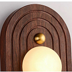 Настенный светильник с деревянным резным основанием Wood Wall Lamp варинант исполнения - 1 | Loft Concept в Самаре