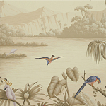 Обои ручная роспись Le Brésil Amarelo Sepia варинант исполнения - 2 | Loft Concept в Самаре