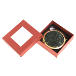 Зеркало карманное двухстороннее круглое из натурального камня Серафинит в подарочной упаковке Gold Stone Mirrors варинант исполнения - 3 | Loft Concept в Самаре