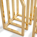 Консоль с чёрной столешницей и золотым фигурным основанием Cosmo варинант исполнения - 1 | Loft Concept в Самаре