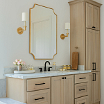 Зеркало в золотой деревянной раме Riviera варинант исполнения - 4 | Loft Concept в Самаре