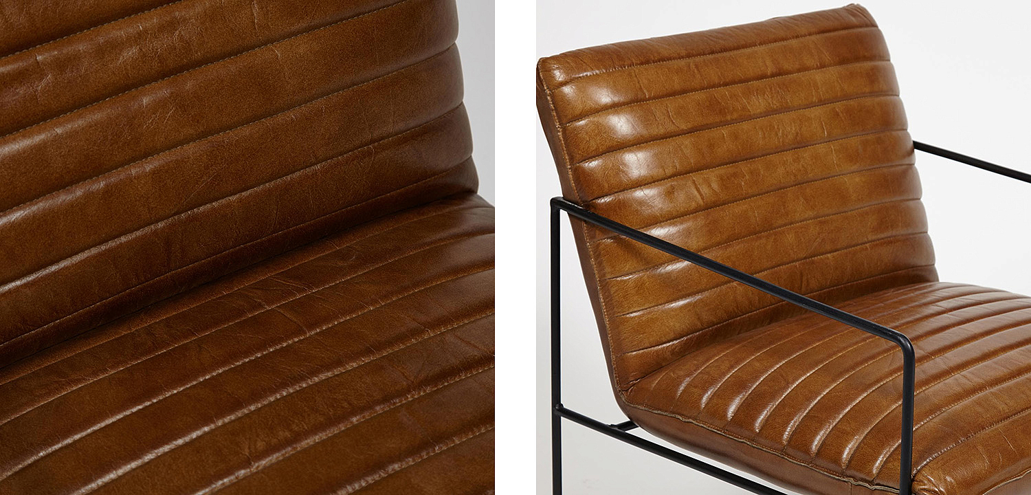 Кресло Industrial Frame buffalo leather armchair Кресло Industrial Frame buffalo leather armchair - Loft-Concept в Самаре