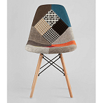 Пластиковый стул на ножках из массива бука Eames Пэчворк варинант исполнения - 4 | Loft Concept в Самаре