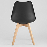 Стул с основой из пластика и мягким сиденьем Arvika Black варинант исполнения - 4 | Loft Concept в Самаре