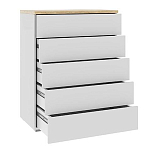 Комод с белым глянцевым фасадом с 5-ю ящиками Grace of Furniture  варинант исполнения - 2 | Loft Concept в Самаре