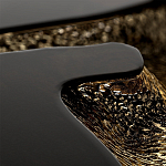 Дизайнерский журнальный стол круглый с декоративным расколом в центре стола Flaming варинант исполнения - 1 | Loft Concept в Самаре