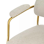 Стул Singer Chair с подлокотниками серый на золотистых ножках варинант исполнения - 6 | Loft Concept в Самаре