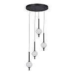 Люстра светодиодная каскадная с 4-мя сферическими стеклянными плафонами Splatter варинант исполнения - 3 | Loft Concept в Самаре