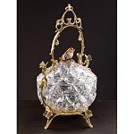 Конфетница с бронзовой ручкой и фарфоровой птичкой на крышке Eden Garden варинант исполнения - 5 | Loft Concept в Самаре