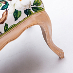 Банкетка из натурального бука золотистая с изображением птиц и цветов Blooming Birds варинант исполнения - 3 | Loft Concept в Самаре