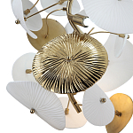 Подвесной светильник с белыми и золотистыми цветами Dahlia Flowers Lamp варинант исполнения - 4 | Loft Concept в Самаре