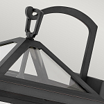 Настенный фонарь черного цвета с прозрачным стеклянным плафоном трапециевидной формы Hinkley варинант исполнения - 2 | Loft Concept в Самаре