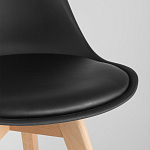 Стул с основой из пластика и мягким сиденьем Arvika Black варинант исполнения - 7 | Loft Concept в Самаре