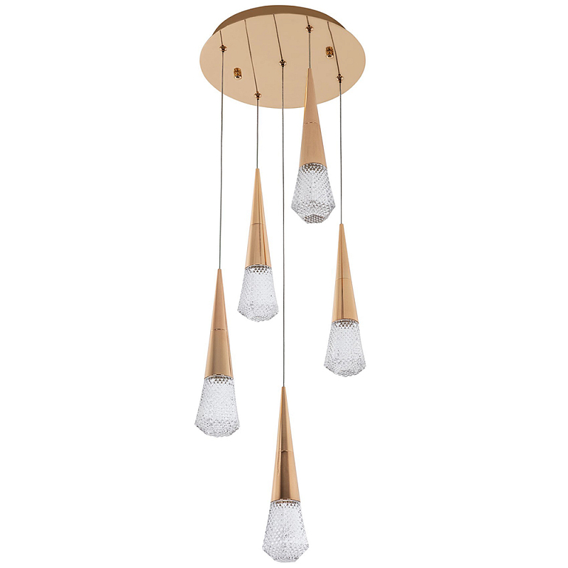 Люстра капли Acrylic Droplet Five Gold Chandelier Прозрачный Золотой Люстра капли Acrylic Droplet Five Gold Chandelier Прозрачный Золотой в Самаре | Loft Concept