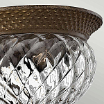 Потолочный светильник с чашеобразным плафоном из толстого волнообразного стекла и широким узорчатым основанием Hinkley варинант исполнения - 10 | Loft Concept в Самаре