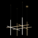 Люстра с 6-ю цилиндрическими плафонами на тонких тросах Trumpet tube варинант исполнения - 3 | Loft Concept в Самаре