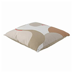 Подушка декоративная хлопковая бежевого цвета с абстрактным принтом Elysian Flow Sand варинант исполнения - 1 | Loft Concept в Самаре