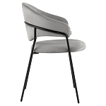Серый стул с обивкой из искусственной замши Alexis варинант исполнения - 3 | Loft Concept в Самаре