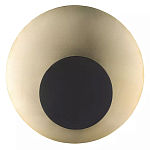 Бра круглое в сочетании золотистого и чёрного цвета Round Sconce Gold and Black варинант исполнения - 1 | Loft Concept в Самаре