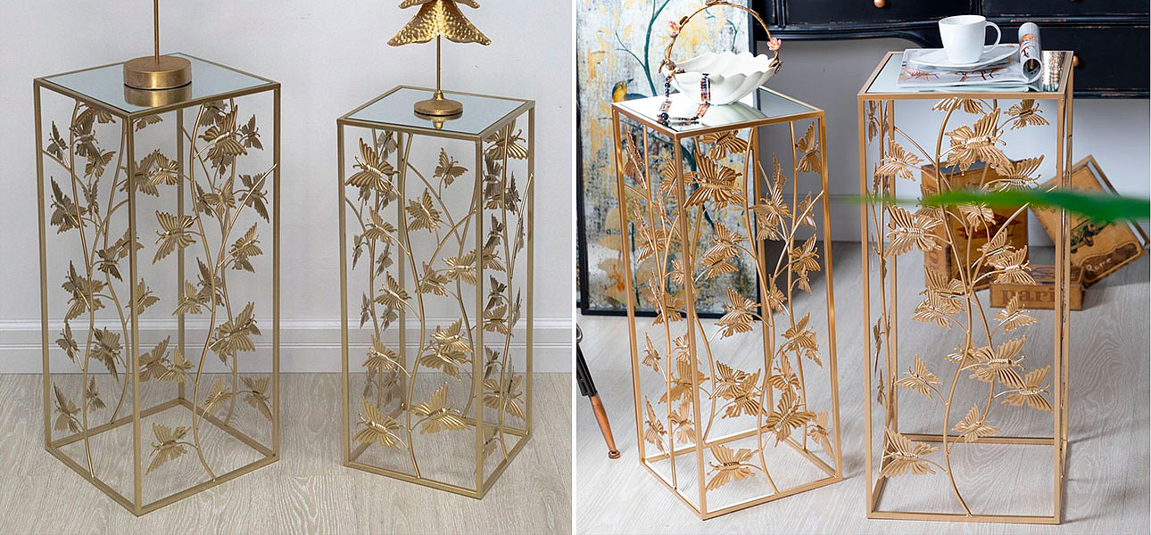 Столик высокий на металлическом основании Golden Butterflies Столик высокий на металлическом основании Golden Butterflies - Loft-Concept в Самаре