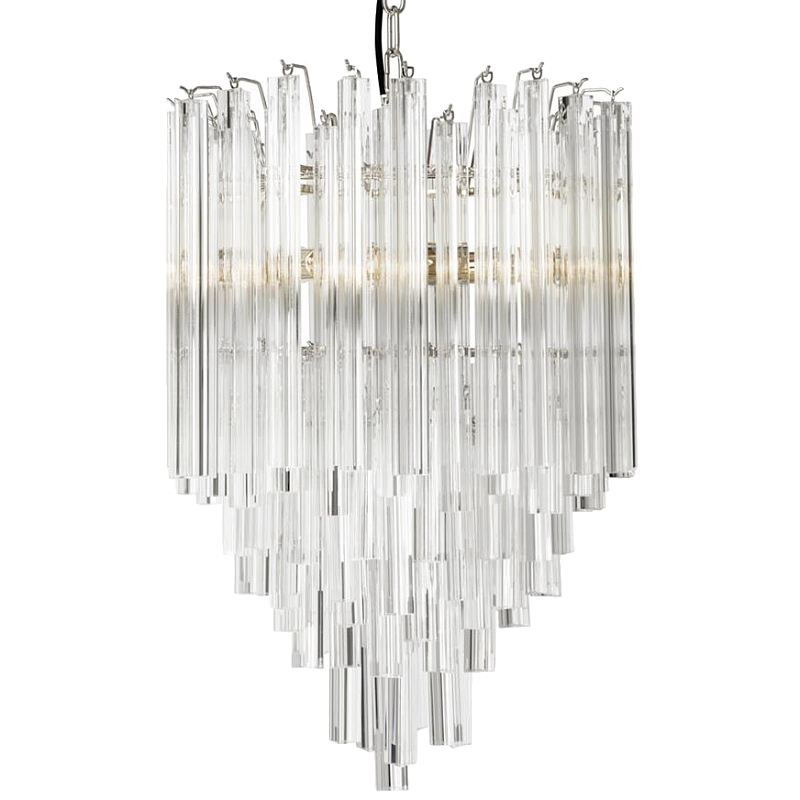 Люстра Chandelier Salerno Clear Никель Прозрачный (Transparent) в Самаре | Loft Concept 