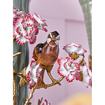 Ваза с птицами и цветами из фарфора с бронзовыми элементами Garden of Eden варинант исполнения - 7 | Loft Concept в Самаре