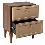 Тумба прикроватная бежевая из массива бука с 2-мя ящиками Wenge Light варинант исполнения - 4 | Loft Concept в Самаре