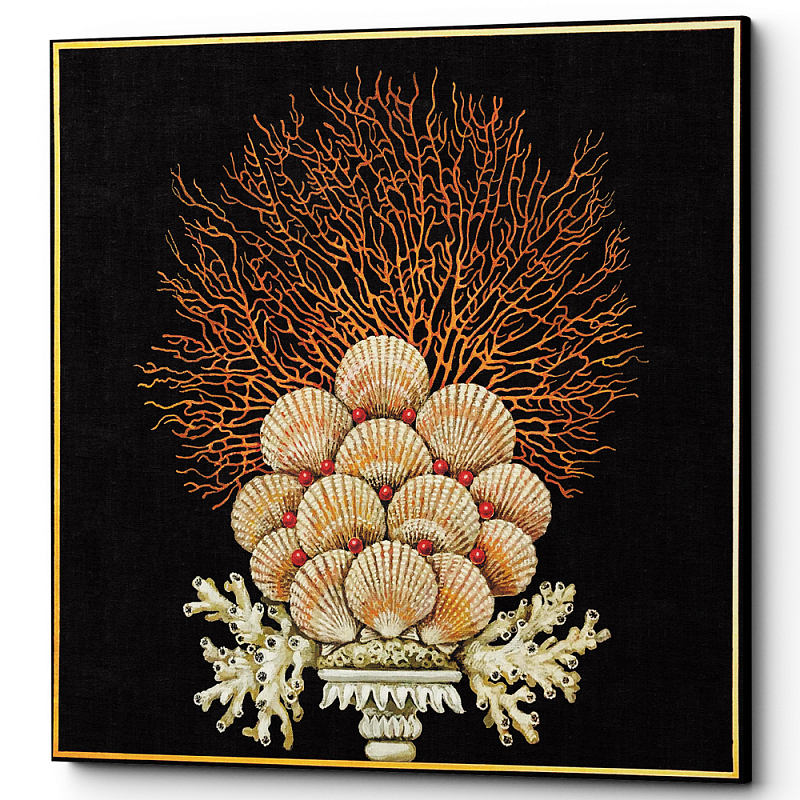 Постер Sea Vase Poster 7 Черный Бежевый Постер Sea Vase Poster 7 Черный Бежевый в Самаре | Loft Concept