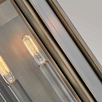 Настенный фонарь прямоугольной формы цвета состаренная латунь с двумя лампами Hinkley варинант исполнения - 2 | Loft Concept в Самаре