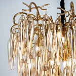 Люстра со стеклянными подвесками янтарного цвета Ambre Glass Chandelier 80 варинант исполнения - 2 | Loft Concept в Самаре