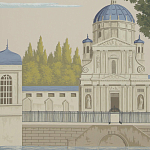Обои ручная роспись Monuments of Paris Roberts on scenic paper варинант исполнения - 3 | Loft Concept в Самаре