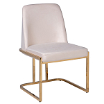 Стул обеденный велюровый кремовый с золотым каркасом Nobility варинант исполнения - 3 | Loft Concept в Самаре